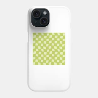 Abstract Checker Board - lime green and pistachio Phone Case