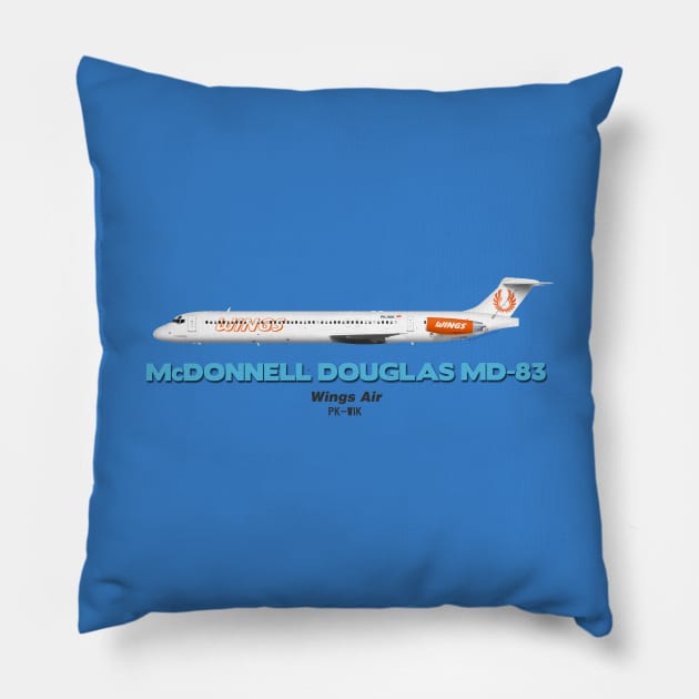 McDonnell Douglas MD-83 - Wings Air Pillow by TheArtofFlying
