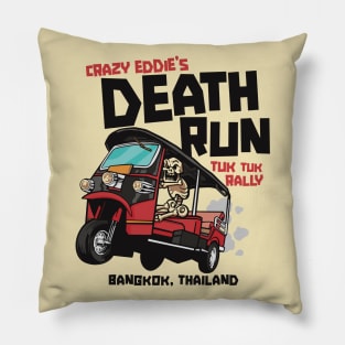 Crazy Eddie's Death Run Tuk Tuk Rally Pillow