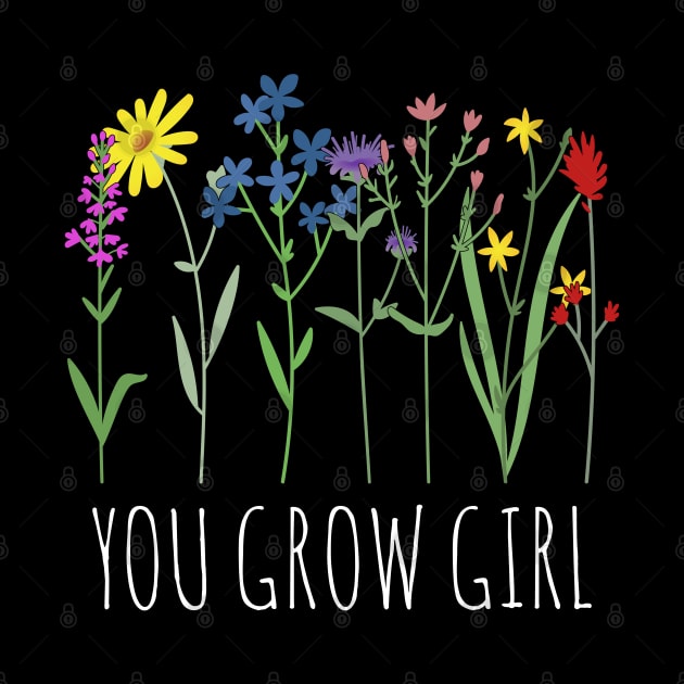Wildflowers Galore - You Grow Girl by Whimsical Frank