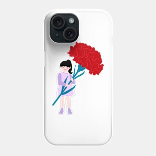 Girl with carnations Phone Case