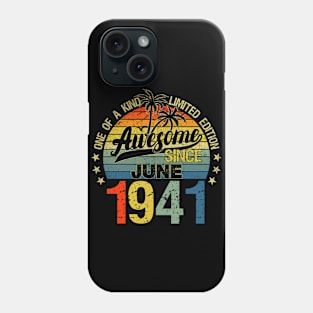 Vintage 81 Years Old June 1941 Decorations 81st Birthday Phone Case