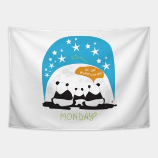 The silence of the night – Wear Pandas on Monday Tapestry