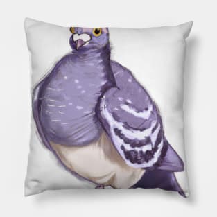 Cute Pigeon Drawing Pillow