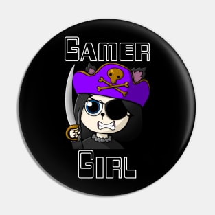 Gamer Girl, Wolf Girl, Pirate Girl. Twitch streamer emote Pin