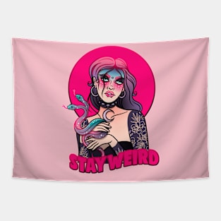 Stay Weird Tapestry