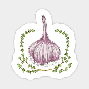 Garlic Geraldic Magnet