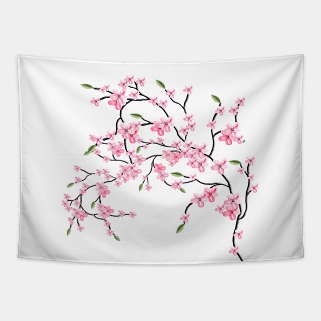 Cherry Blossom Tapestry by Saleire