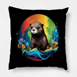 Otter Earth Day Pillow