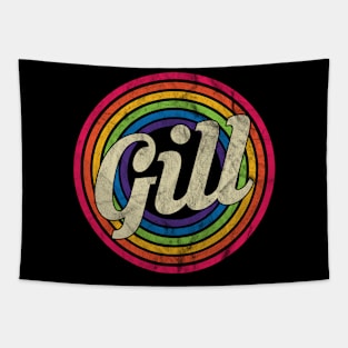 Gill - Retro Rainbow Faded-Style Tapestry