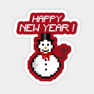 HAPPY NEW YEAR PIXEL ART Magnet