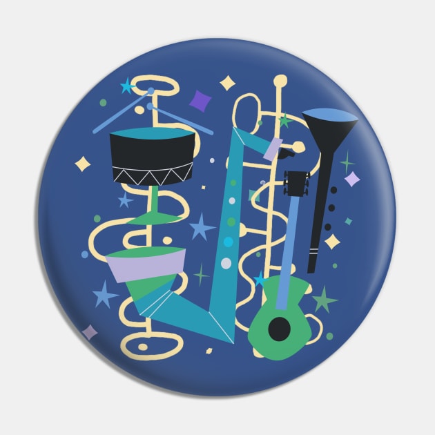 Vintage Jazz Improv Pin by LittleBunnySunshine