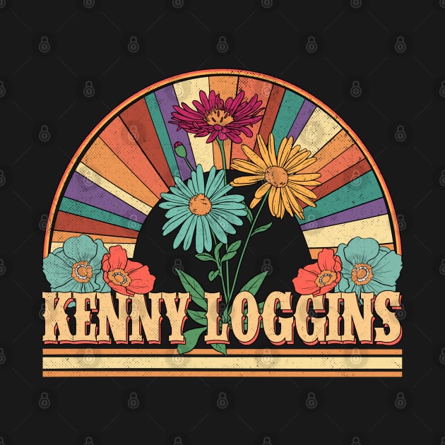 Kenny Flowers Name Loggins Personalized Gifts Retro Style by Roza Wolfwings