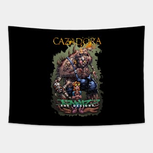 Monsters and Dames CAZADORA Tapestry