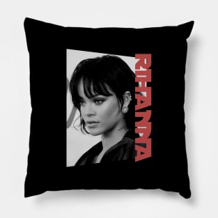 rihanna - monochrome style Pillow