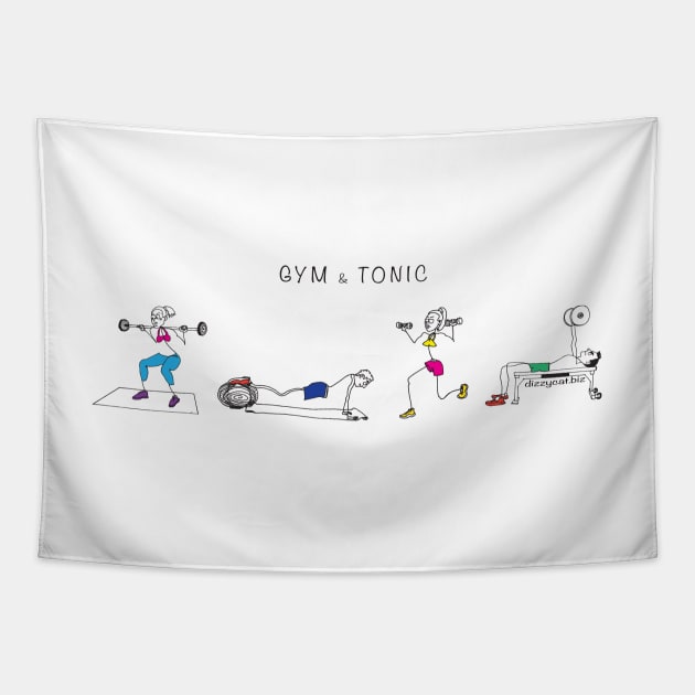 Gym and Tonic Tapestry by dizzycat-biz