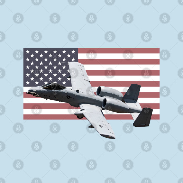 Discover A-10 Thunderbolt 2 Warthog BRRT Airplane USAF US American Flag - A 10 Thunderbolt 2 11 Warthog Brrt - T-Shirt