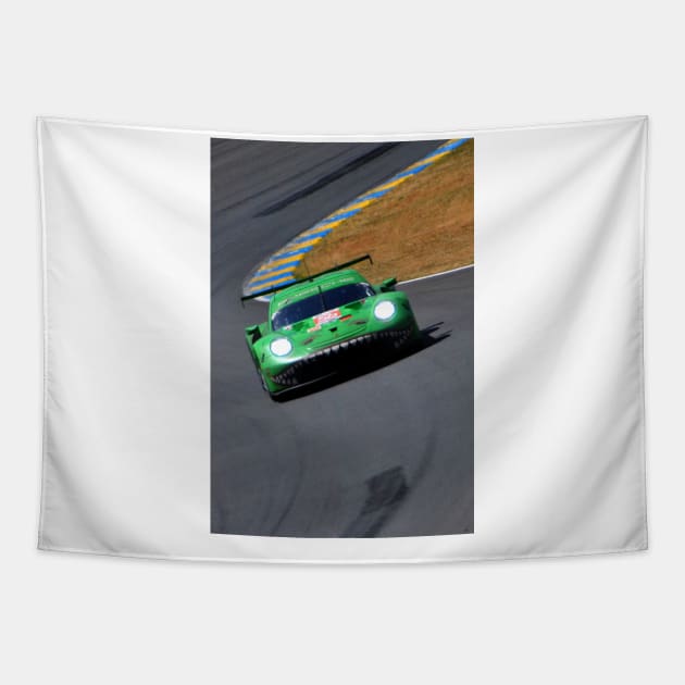 Porsche 911 RSR no56 24 Hours of Le Mans 2023 Tapestry by AndyEvansPhotos