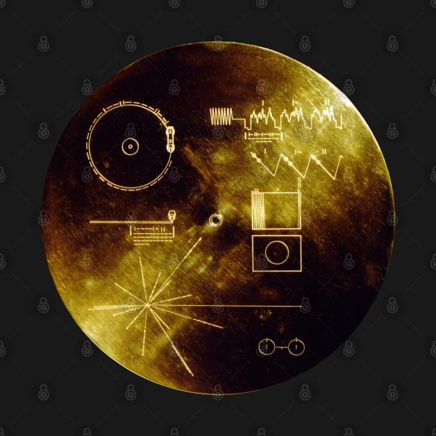 Voyager Space Probe Golden Record Plaque by jutulen