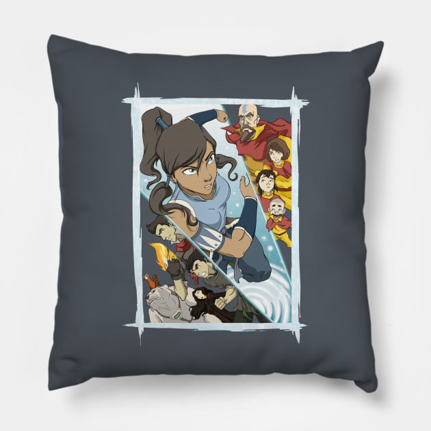 Korra Collage Pillow by BrotherToastyCakes