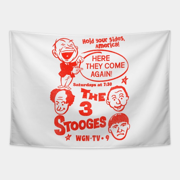 The 3 Stooges Tapestry by darklordpug