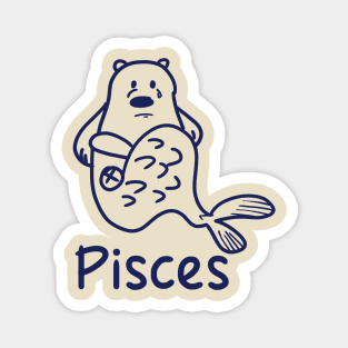 Pisces Bear Cute 1 Magnet
