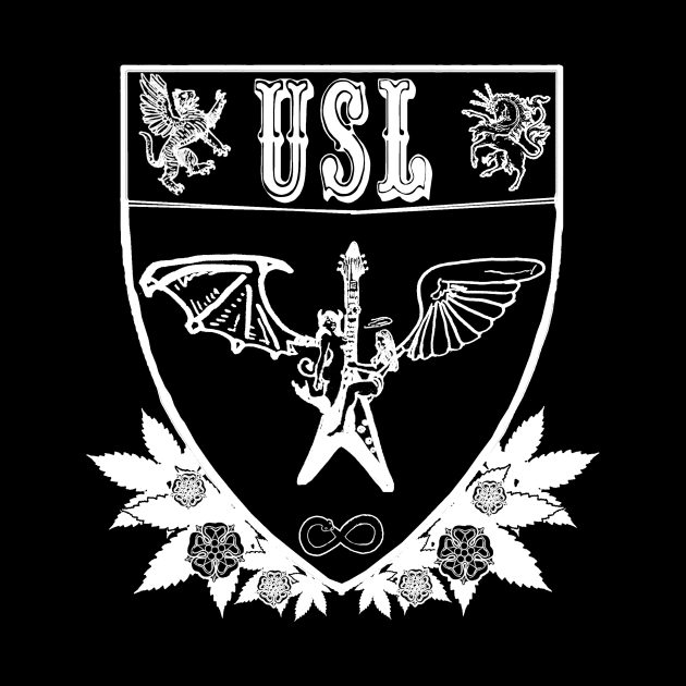 USL crest with ladies, (Black Tee) by The Taoist Chainsaw