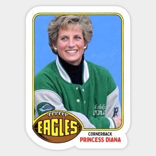 THE VINTAGE PRINCESS DIANA LOVES TO WEAR A JACKET WITH THE EAGLES SHIRT AND  STICKER  Sticker for Sale by Thomaszeto