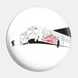 Graffiti Train Pin