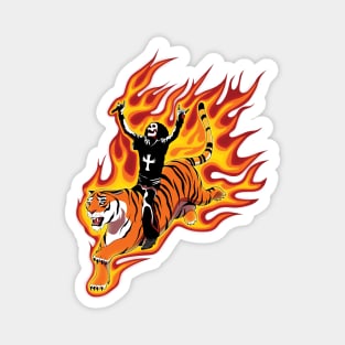 Ride the Tiger on Fire Magnet