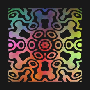 Multicolour Abstract Mandala Art T-Shirt