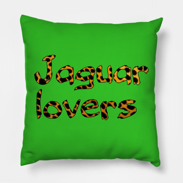 Jaguar lovers Pillow by Spaceboyishere