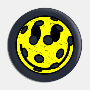 Pickleball Smiley Face Pin