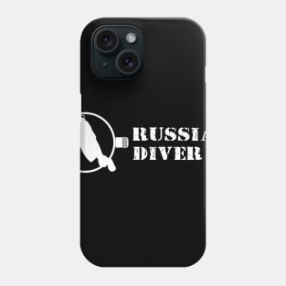 Russian Diver white Phone Case