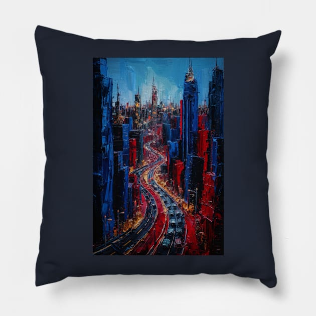 Urban Sprawl Pillow by JimDeFazioPhotography