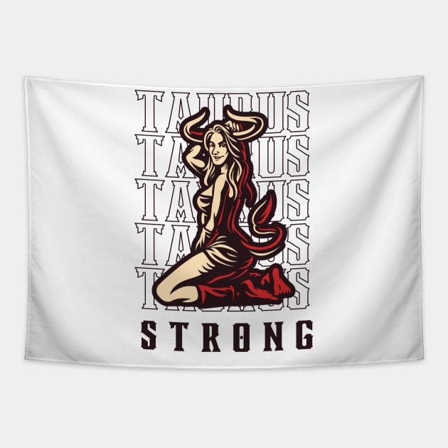 Taurus The Strong Zodiac Sign Tapestry by Creativity Haven