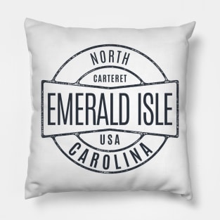 Emerald Isle, NC Summertime Vacationing Vintage Badge Pillow