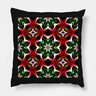 Red and Green Christmas Pattern Number 22 Pillow