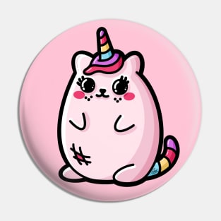 Caticorn Pink Rainbow Cat-Unicorn Kawaii Cutie Pin