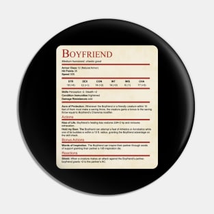 D&D Boyfriend Statblock Pin