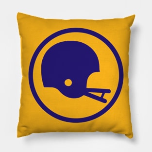 Two-Bar Helmet Minimalist Logo (Purple) Pillow