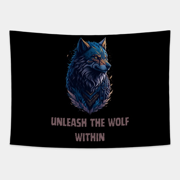 alpha male wolf Alpha Male Tapestry TeePublic