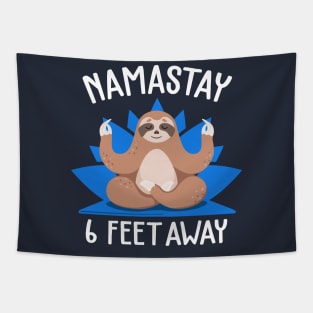 Namastay 6 Feet Away Tapestry