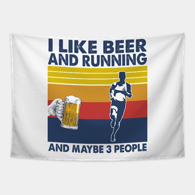 I like beer and running and maybe 3 perople Tapestry by Shaniya Abernathy