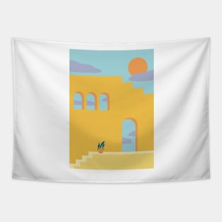 Bold Mediterranean Colour Block Print Tapestry