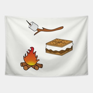 S'more Set Stickers Tapestry