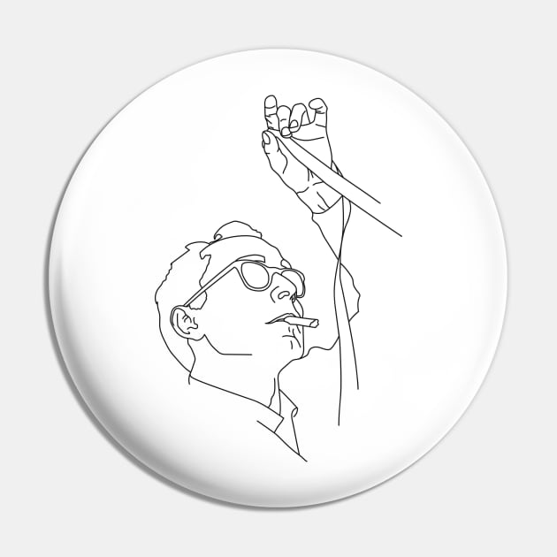 Jean-Luc Godard minimal line drawing Pin by frndpndrlc