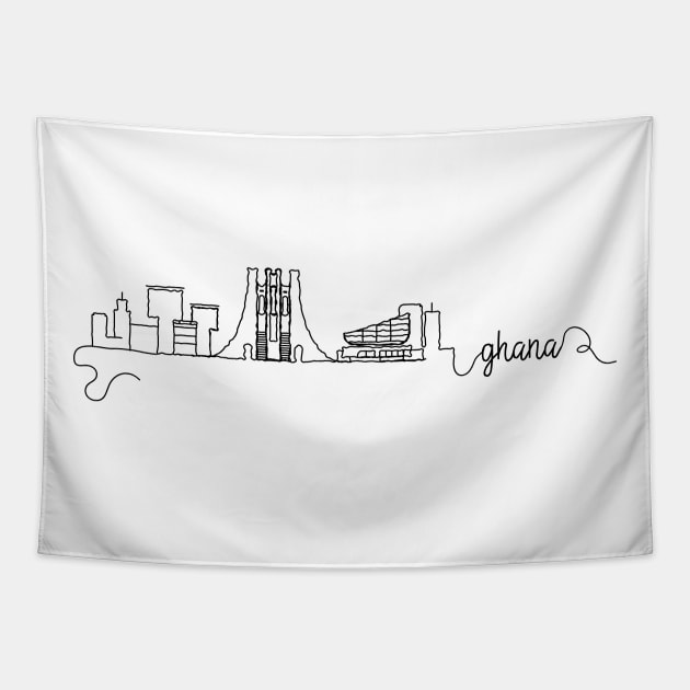 Ghana City Signature Tapestry by kursatunsal