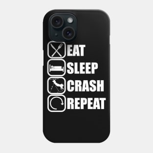 Eat Sleep Crash Repeat - Funny Skiing Quote Phone Case