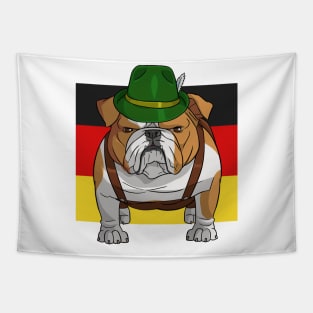 English Bulldog German Oktoberfest Tapestry